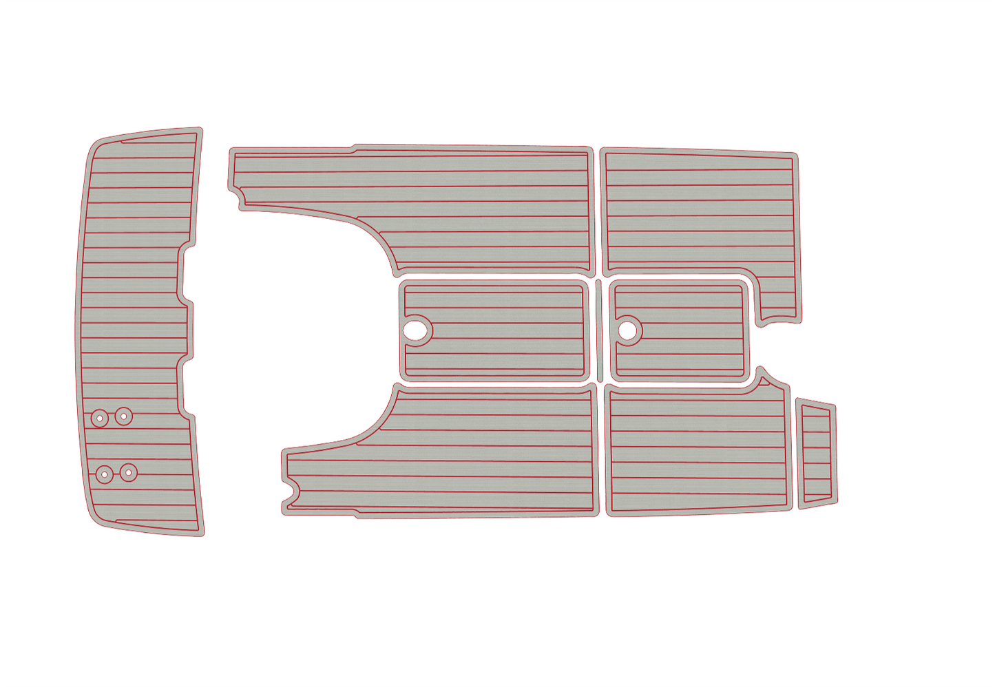 2003-2011 Bayliner 192 Cuddy Swim platform cockpit 1/4" 6mm EVA faux teak Floor