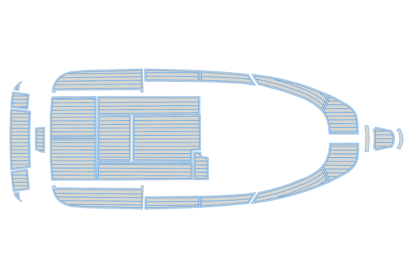 2007-2009 Aquador 25 WAE Cockpit Swim platform bow 1/4"6mm EVA foam faux floor
