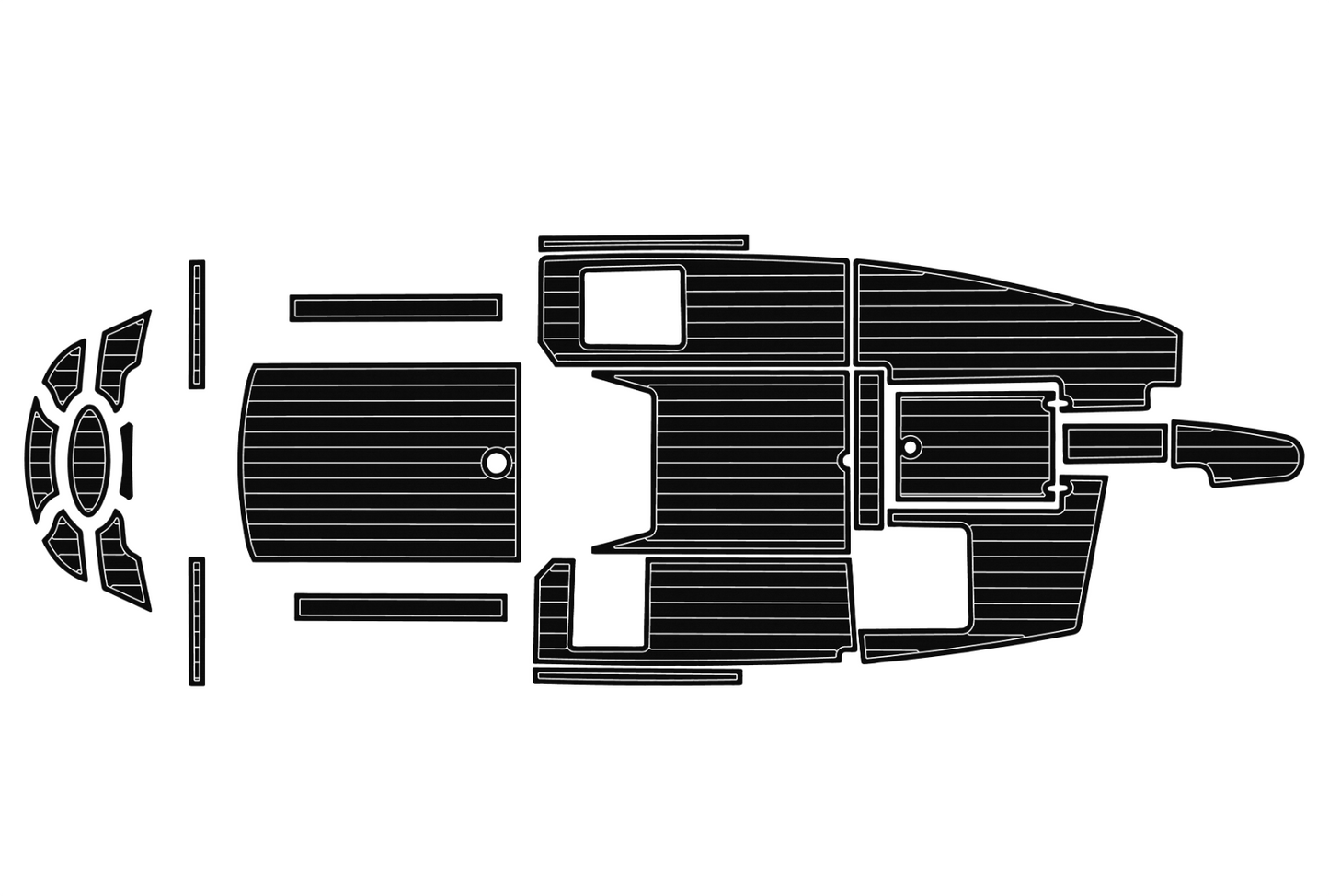 2004 NAUTIQUE 210 Cockpit Swim platform 1/4"6mm EVA Faux foam floor