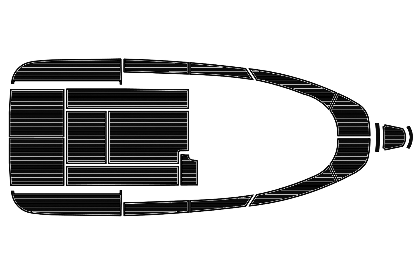 2000-2009 Aquador 25 WA Cockpit Swim platform bow 1/4"6mm EVA foam faux floor