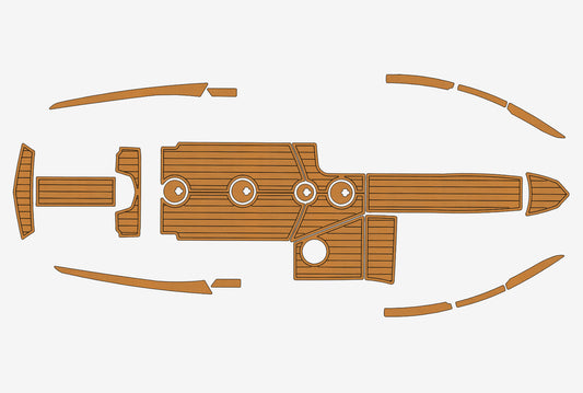 2012 MASTERCRAFT X30 cockpit faux teak floor 1/4" Teak carpet Non-slip mat