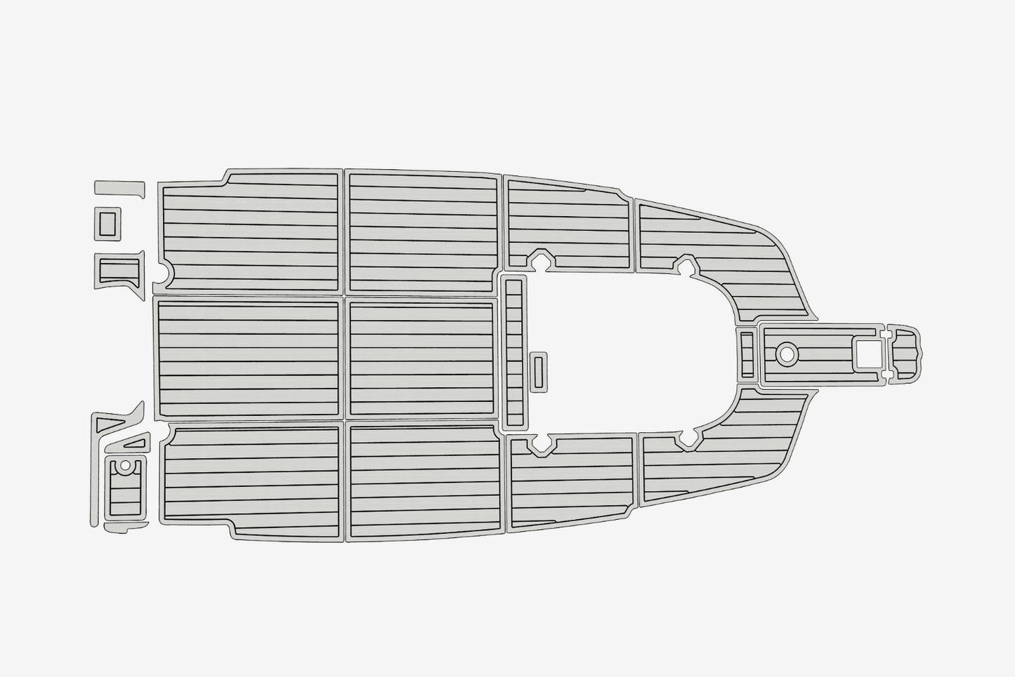 2015 Key West 239 Cockpit Swim platform 1/4"6mm EVA Foam faux mat floor