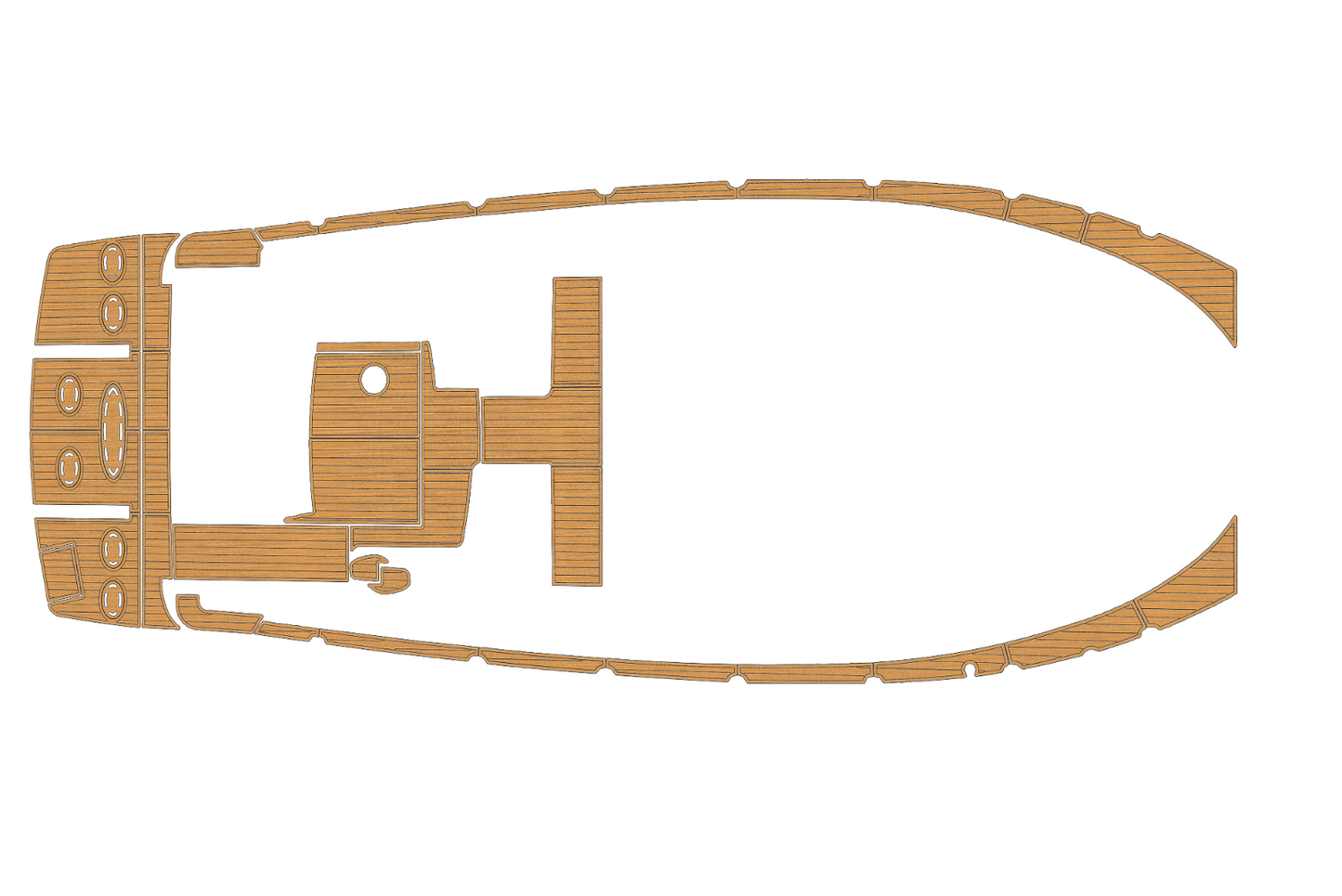 2010-2012 Sea Ray 450 Sundancer Current Marine teak deck EVA Foam Boat flooring