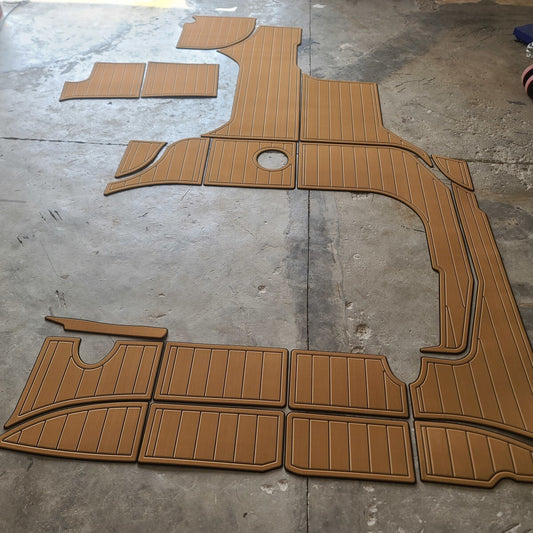 2006-2008 Sea ray 290 sundancer Cockpit $ swim platform 1/4" 6mm EVA FUAx Teak