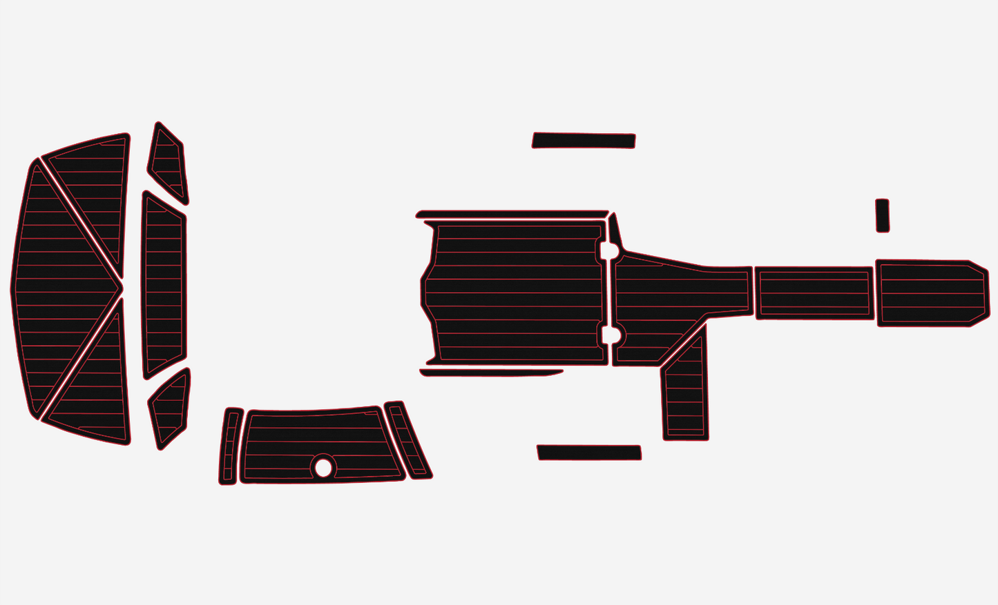 2013-2016 TIGE R20 Cockpit Swim platform bow 1/4"6mm EVA foam faux mat floor