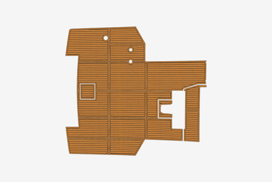 1985 Bertram 63 Cockpit 1/4" 6mm EVA Teak deck floor