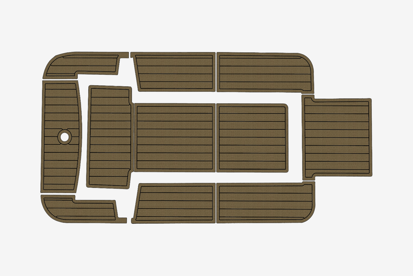 Jeanneau Cockpit 45 Cockpit Swim platform 1/4"6mm EVA Foam faux mat floor