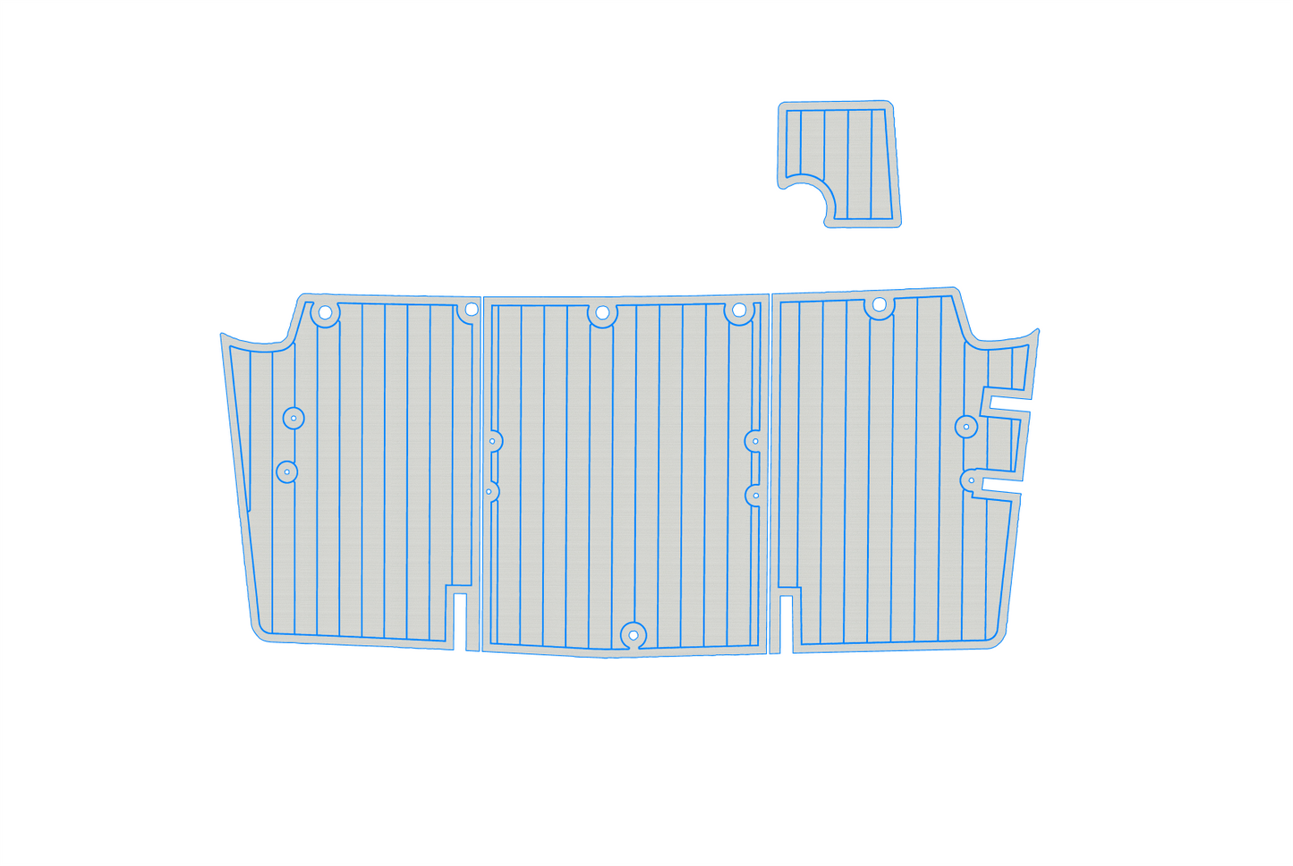 1996-2002 Bayliner 2855 Custom Cockpit Swim platform 1/4"6mm EVA foam faux floor