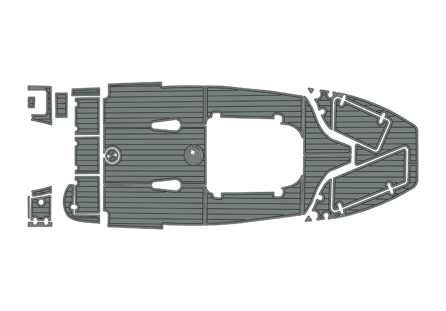 2020-2021 Sea Hunt 225 ULTRA Cockpit Swim platform 1/4"6mm EVA Foam faux floor