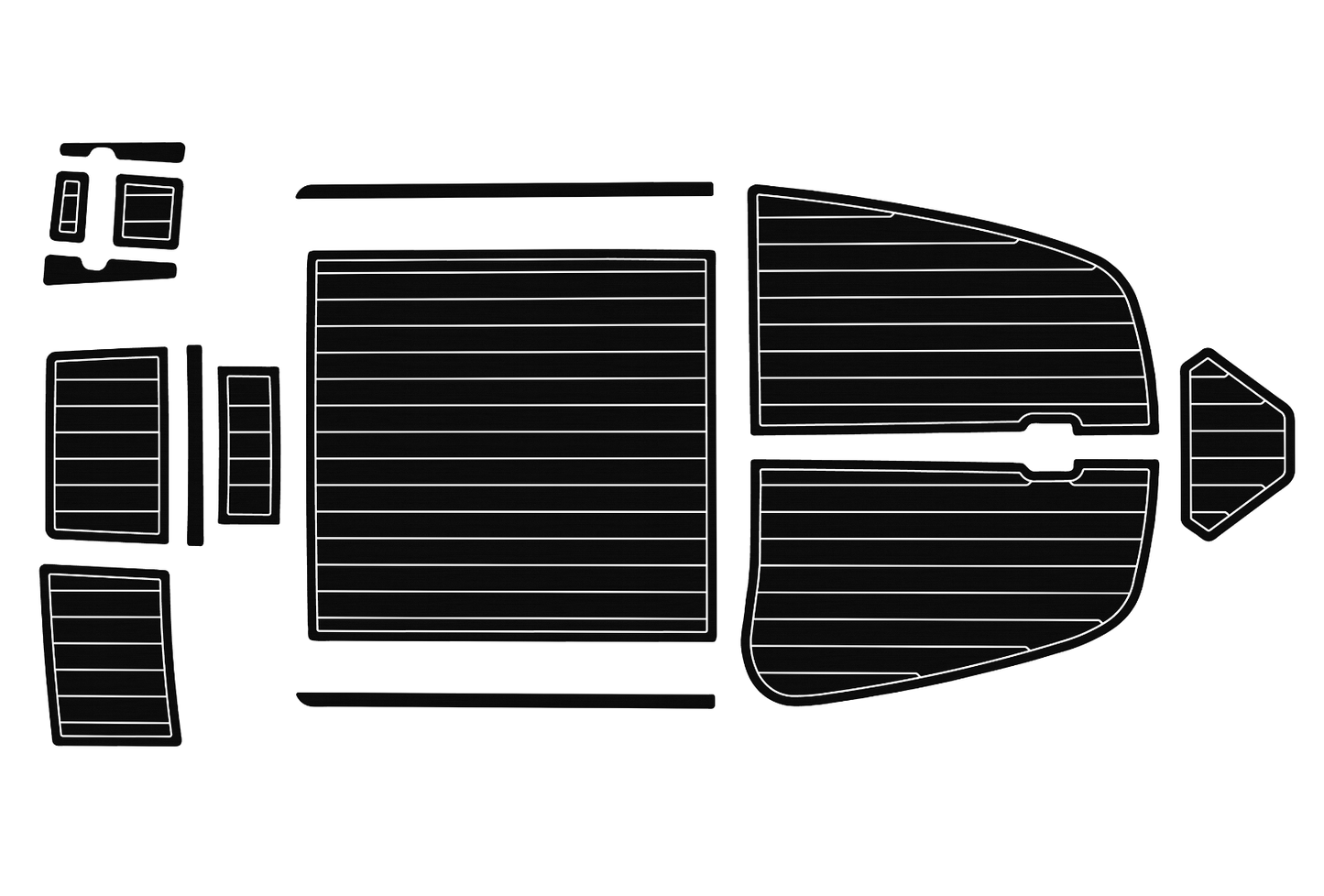 2001-2008 Bella 655 Cockpit Swim platform 1/4" 6mm EVA faux teak mat Floor
