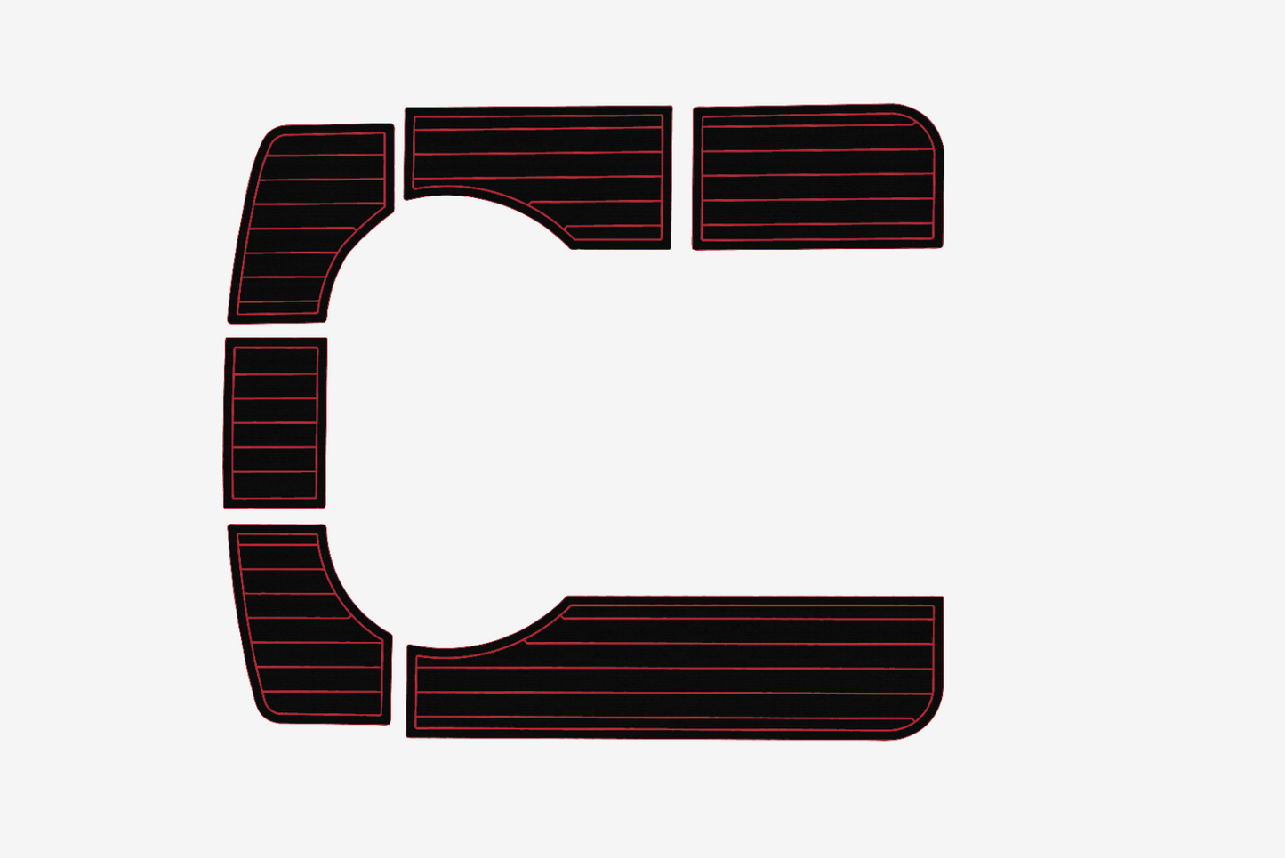 1999-2004 Beneteau 361 Cockpit 1/4"6mm EVA Foam carpet marine floor
