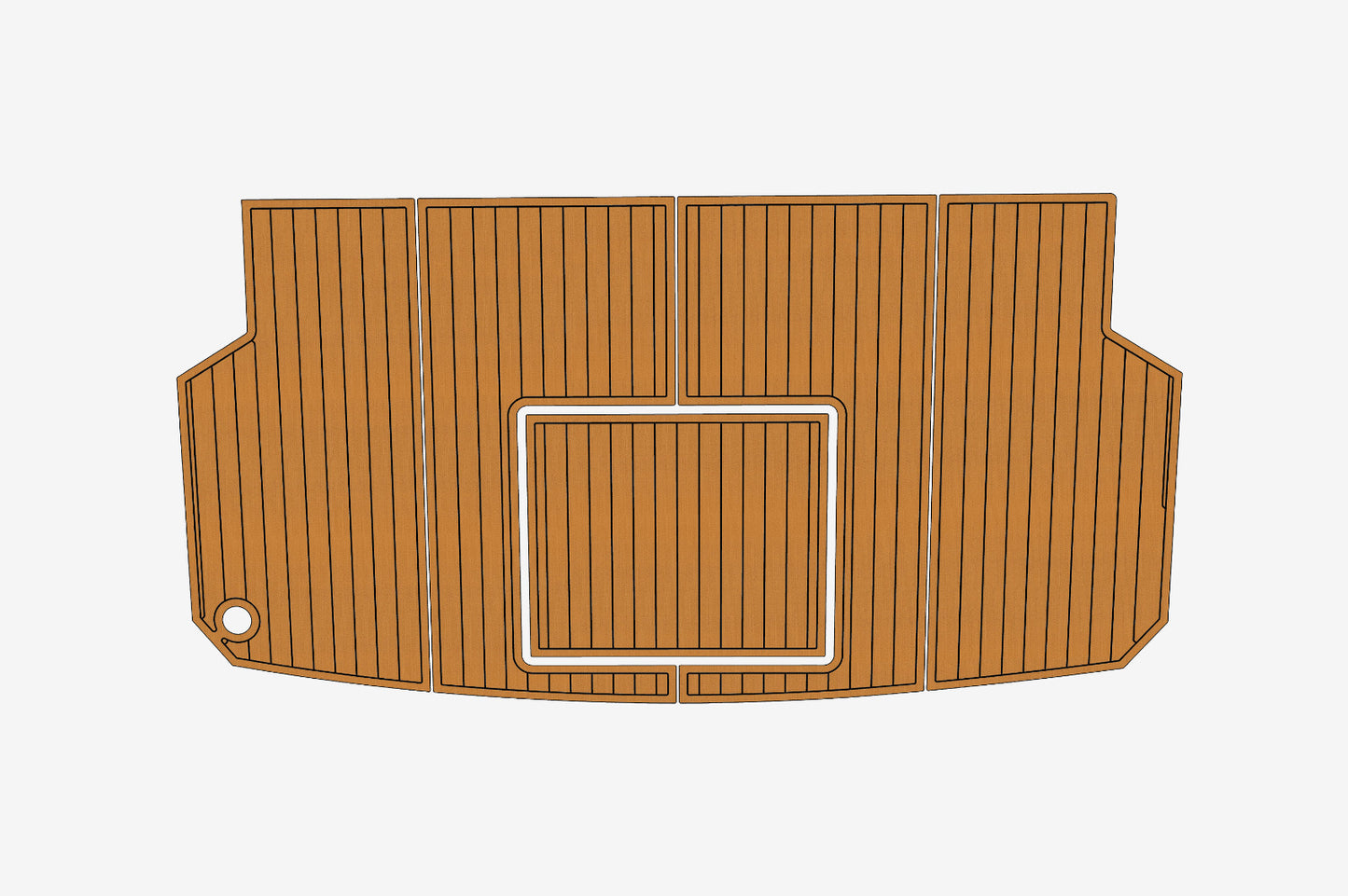 1968 Bertram 35 Caribe Cockpit 1/4" 6mm EVA Teak deck floor