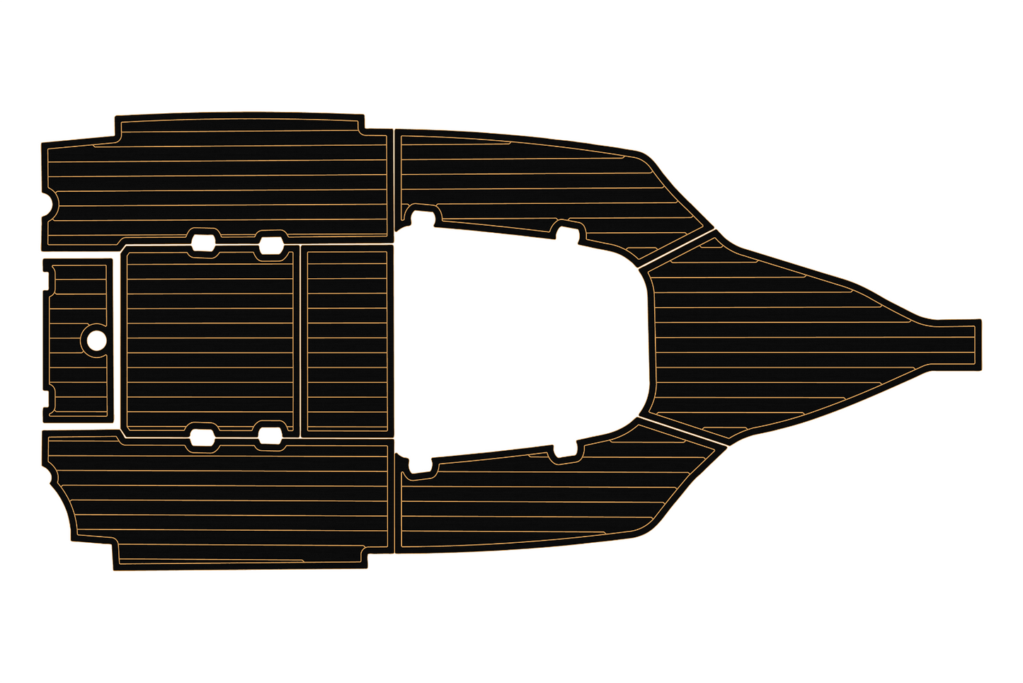 2015-2017 Tidewater 220 Cockpit 1/4"6mm EVA foam Faux teak marine mat floor