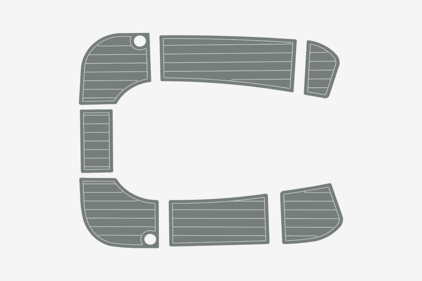 2004-2009 Hunter 33 Cockpit 1/4"6mm EVA Foam carpet marine floor