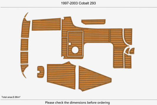 1997-2003 Cobalt 293 Cockpit Swim platform 1/4"6mm EVA Foam carpet marine floor