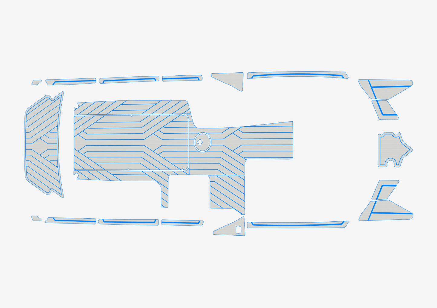 2013-2016 malibu 24 MXZ Cockpit Swim platform bow 1/4"6mm EVA Foam faux floor