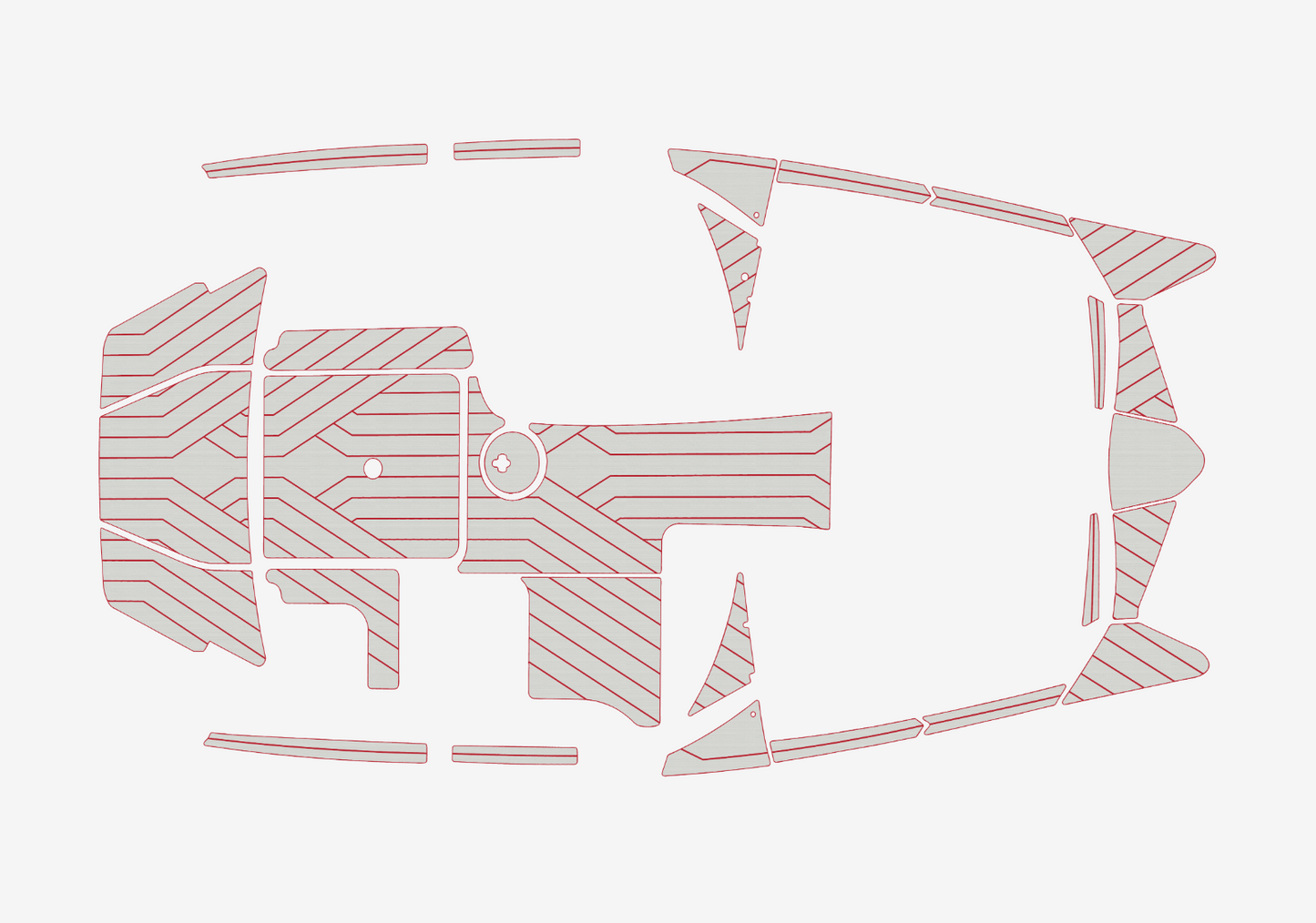 2013-2017 MALIBU 20 mxz Cockpit Swim platform bow 1/4"6mm EVA Foam faux floor