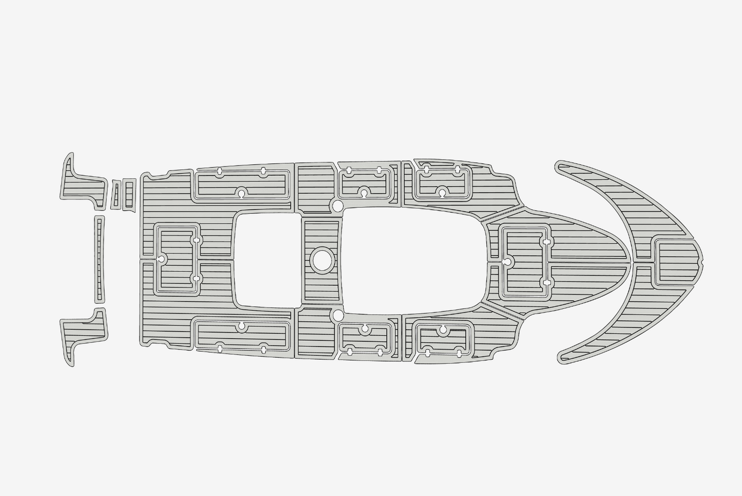 2007-2009 Chris Craft 29 Cockpit Swim platform 1/4"6mm EVA Foam faux mat floor