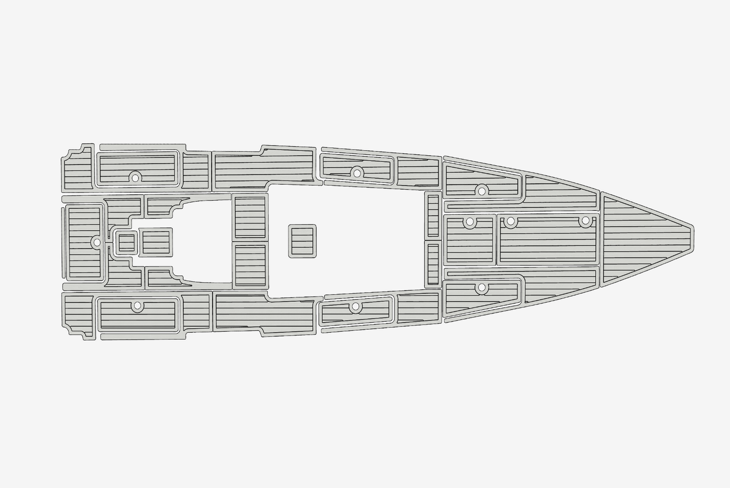 2012 Blackwater 36 Anti-slip mat Custom EVA teak marine deck flooring