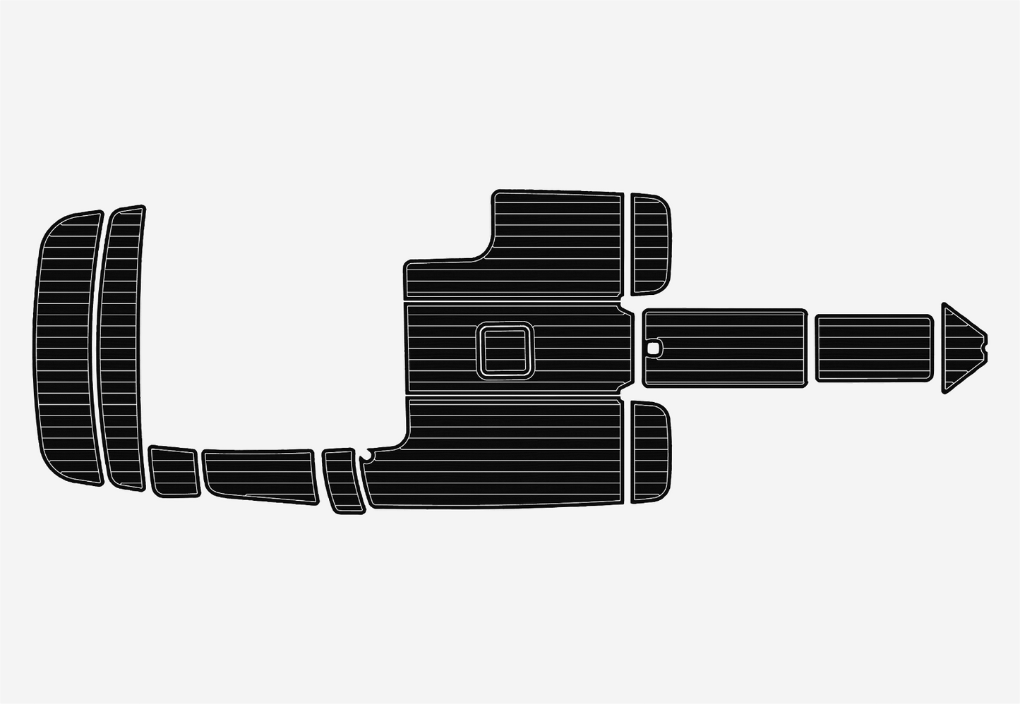 2008- 2010 cobalt 222 Cockpit Swim platform bow 1/4"6mm EVA foam faux mat floor