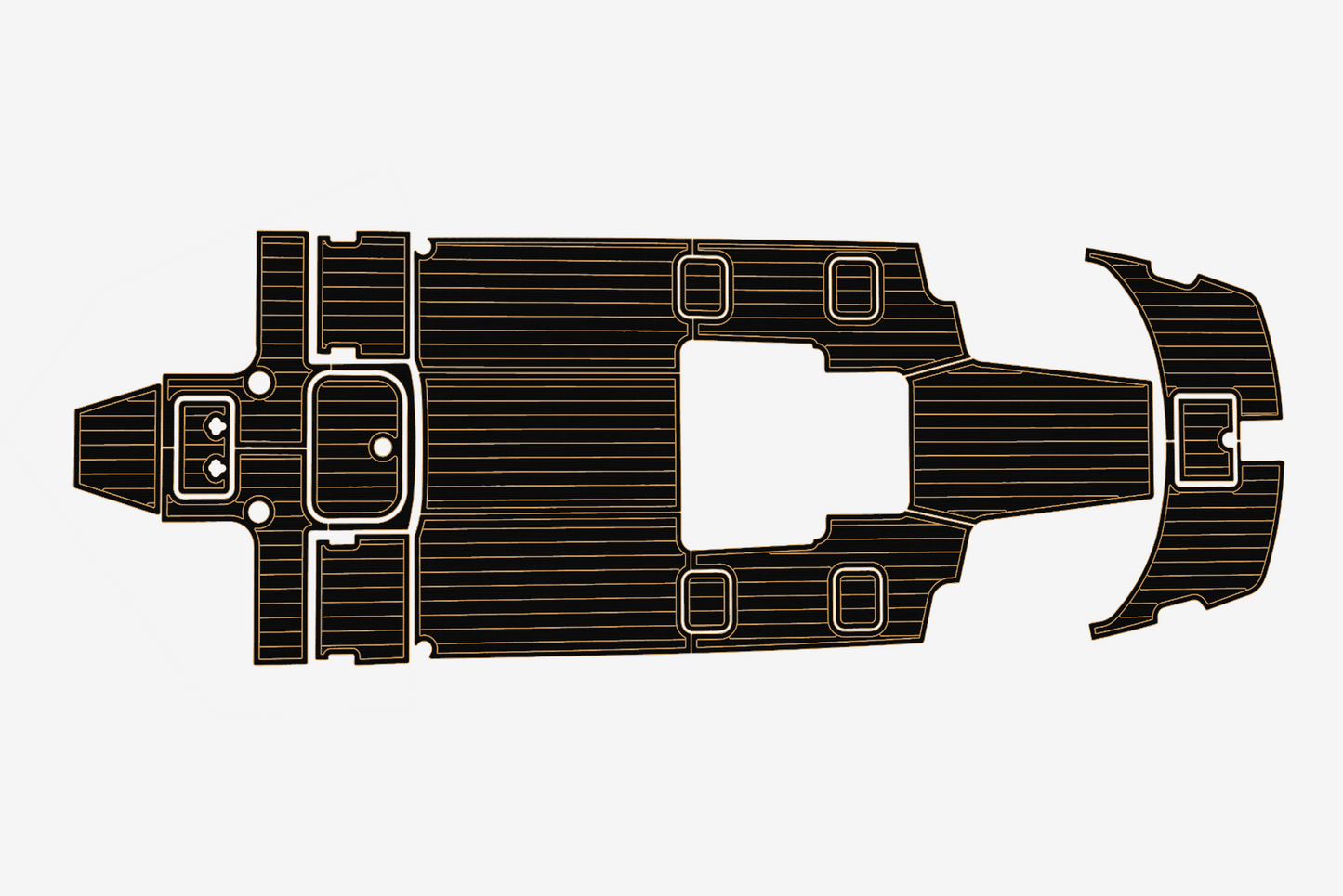 2013-2015 Carolina Cat 2300 CC Cockpit bow 1/4"6mm EVA Foam carpet marine floor