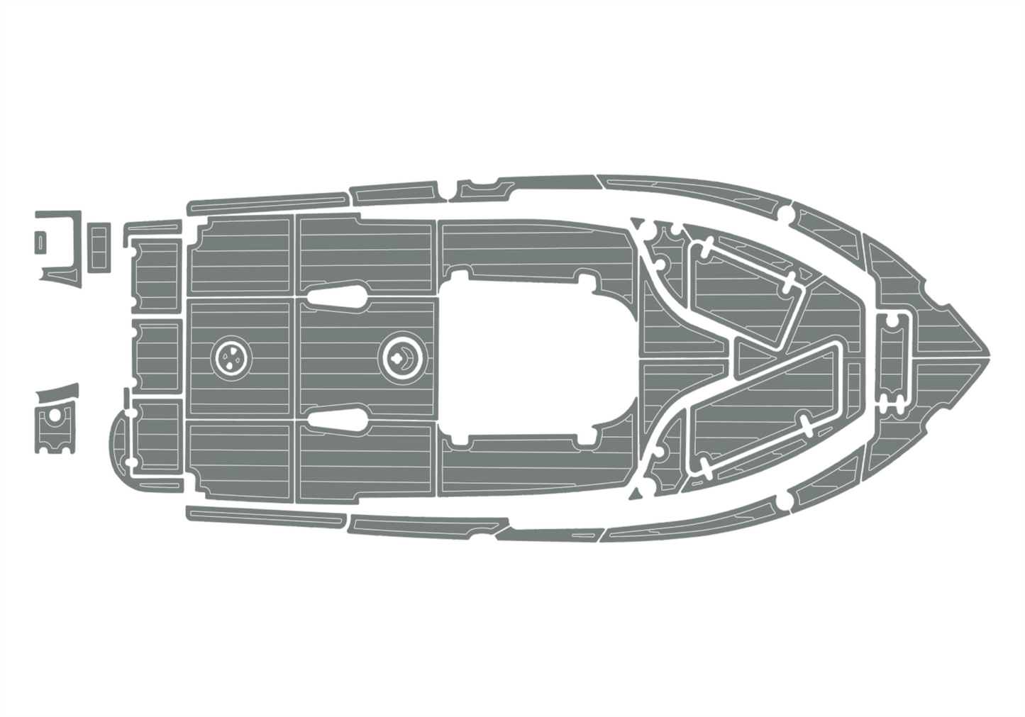 2020-2021 SEA HUNT 234 Ultra CC Cockpit Swim platform bow 1/4"6mm EVA Foam floor