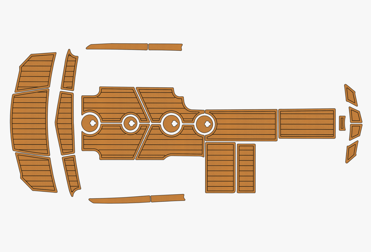2015-2019 Mastercraft NXT22 Cockpit swimming platform 1/4" 6mm EVA faux teak
