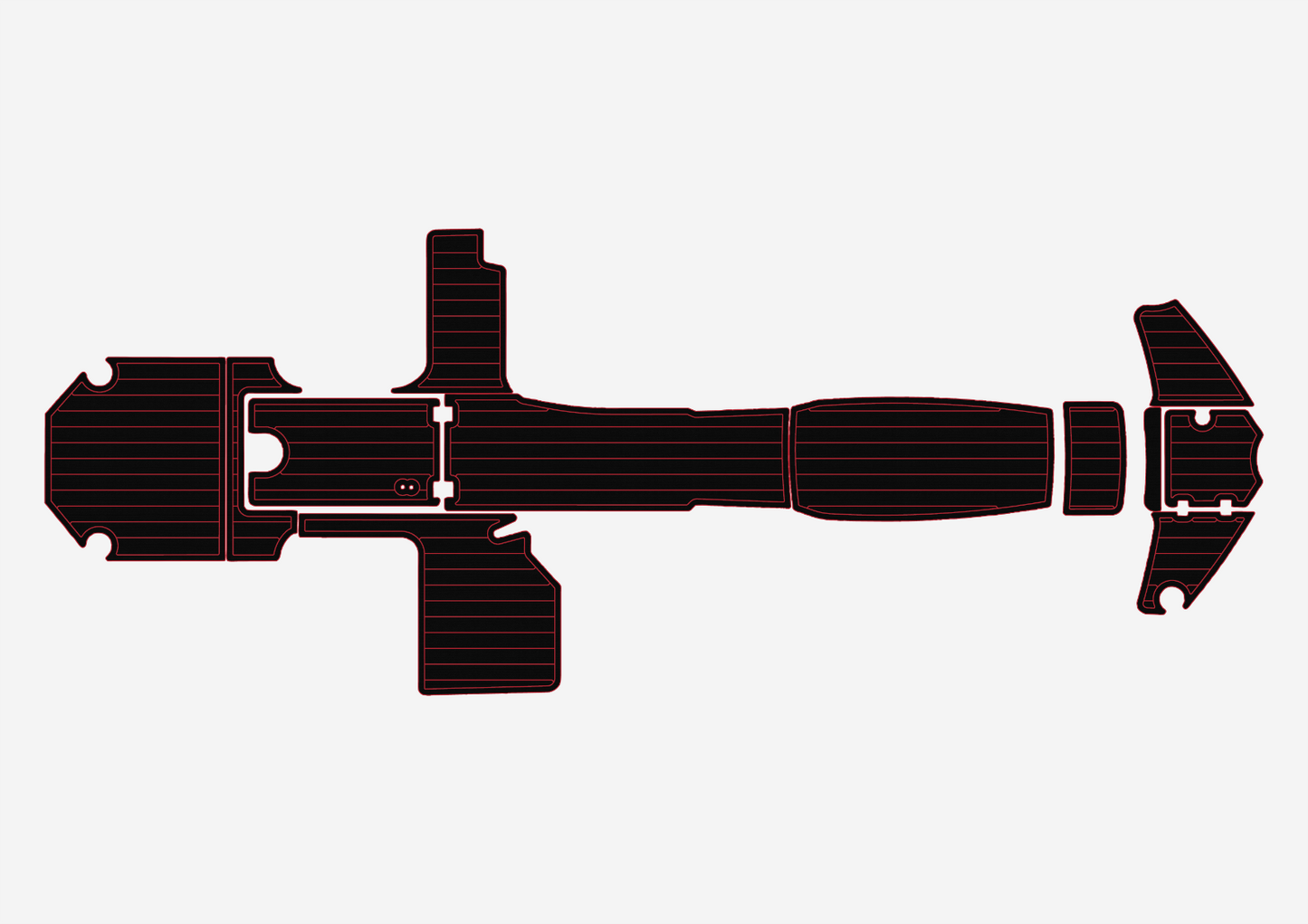 2015-2021 Chaparral 250 Suncoast Cockpit bow 1/4"6mm EVA foam faux floor