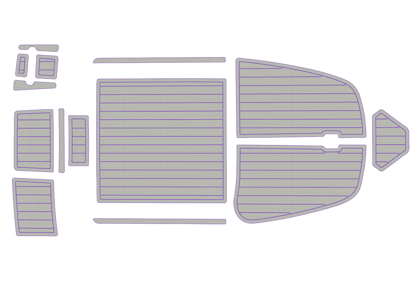 2001-2008 Bella 655 Cockpit Swim platform 1/4" 6mm EVA faux teak mat Floor