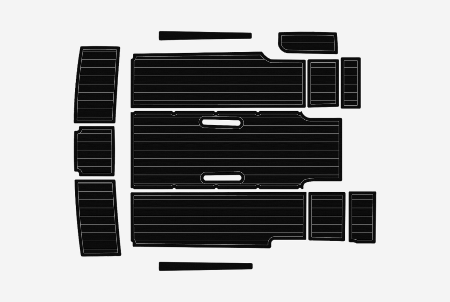 2002-2004 Formula Fastech Cockpit Swim platform 1/4" 6mm EVA faux teak mat Floor