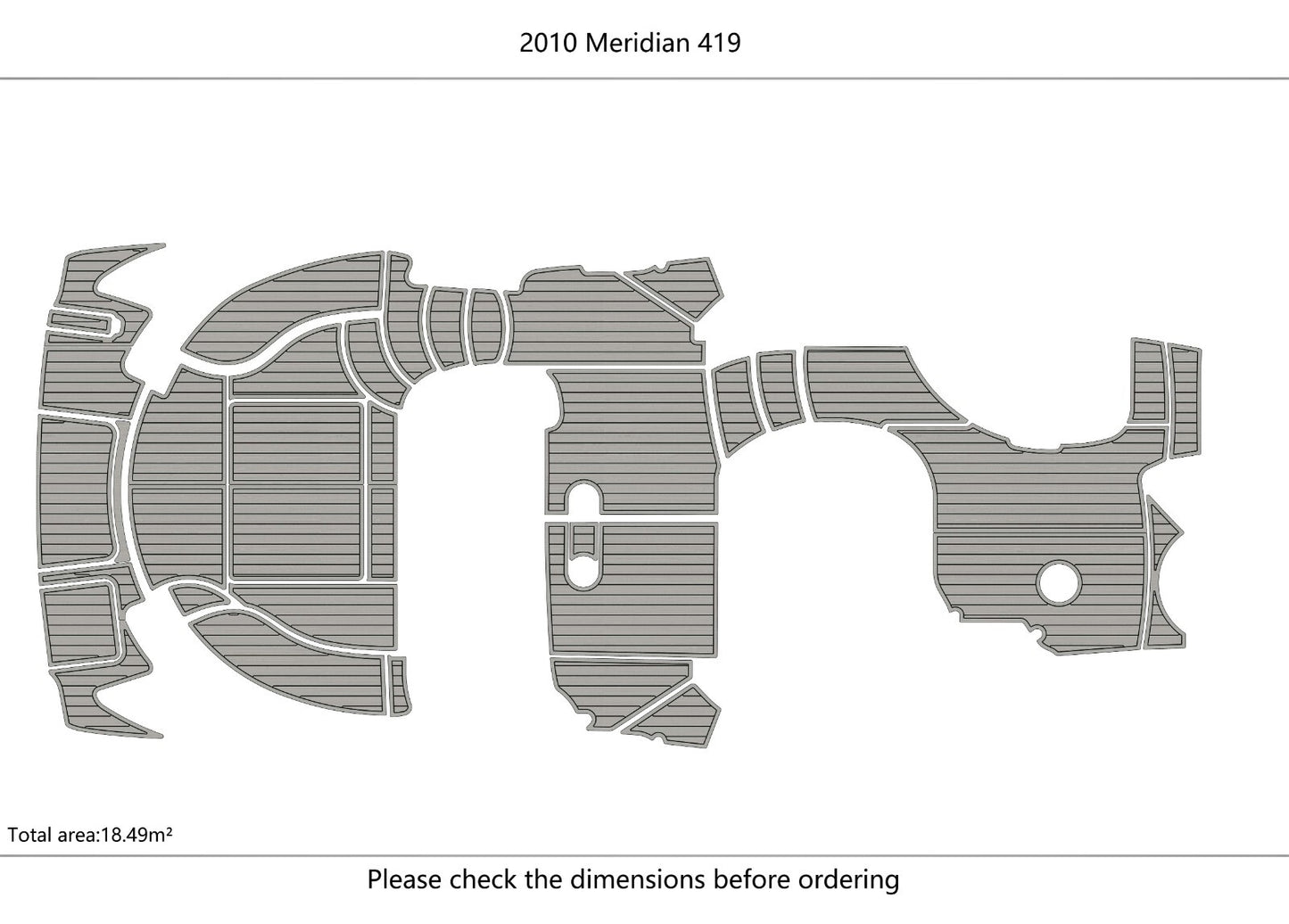 2010 meridian 419Cockpit Swim platform 1/4" 6mm EVA Foam Faux teak floor