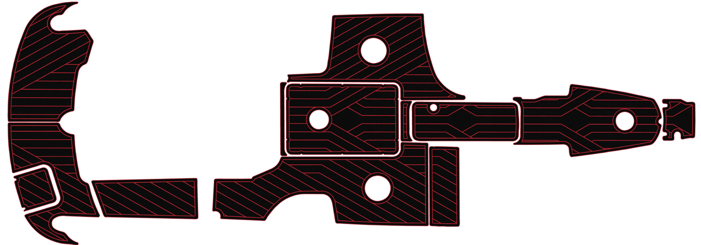2007-2009 FORMULA 240BR Cockpit Swim platform BOW 1/4"6mm EVA foam floor