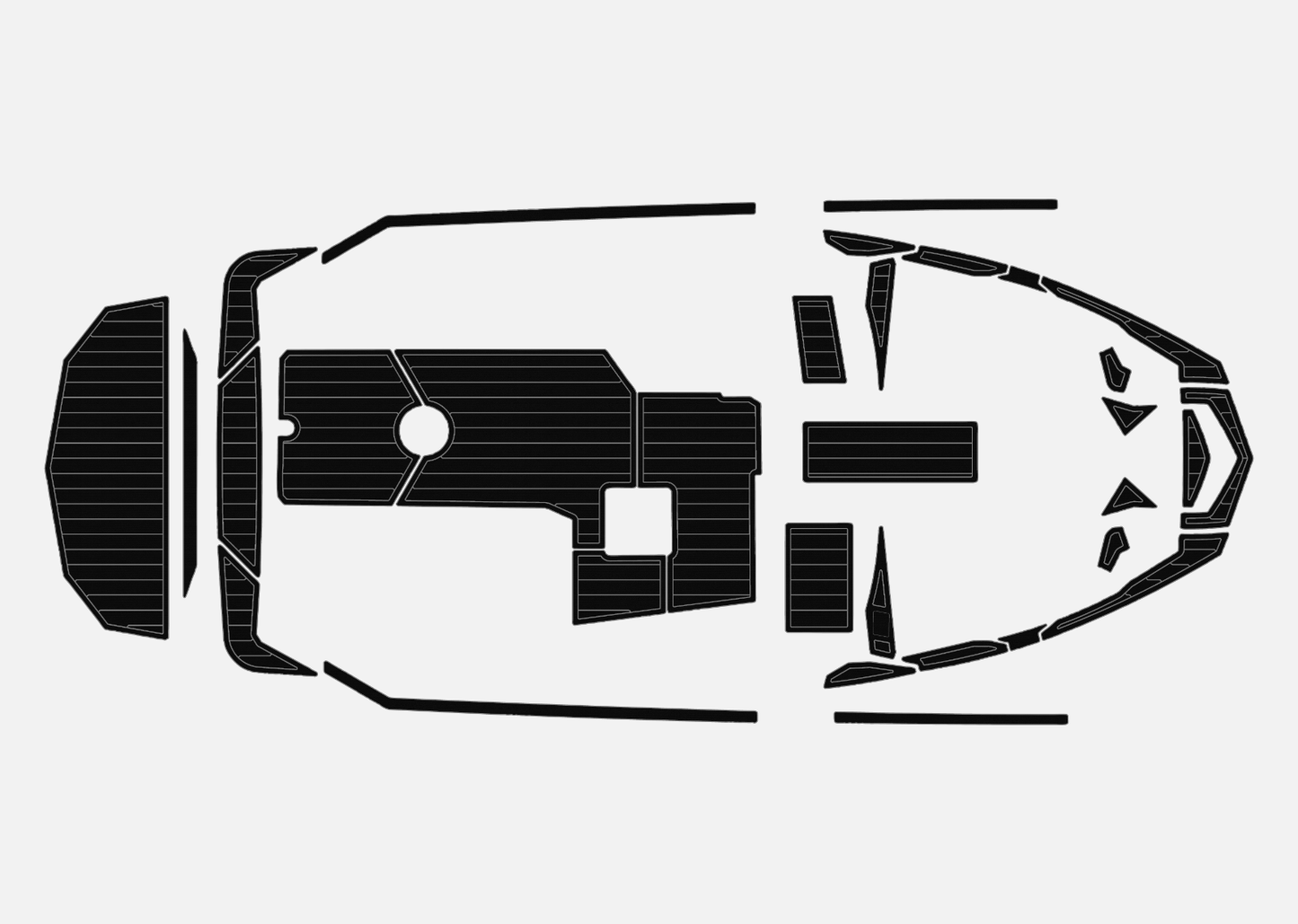 2018-2019 Supreme S224 Cockpit Swim platform 1/4" 6mm EVA faux teak mat Floor
