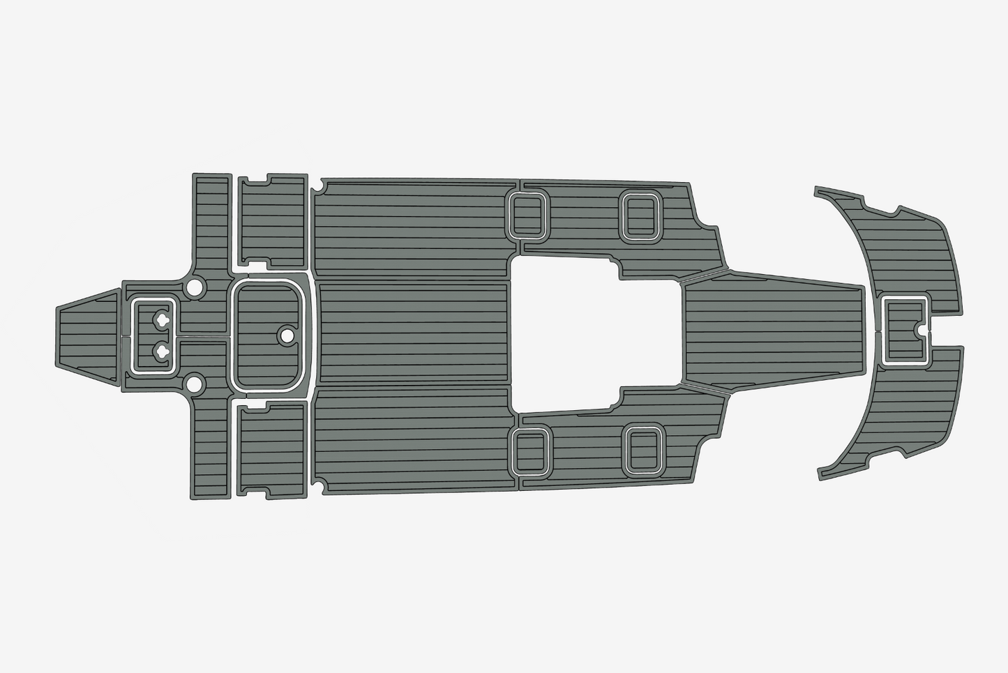 2013-2015 Carolina Cat 2300 CC Cockpit bow 1/4"6mm EVA Foam carpet marine floor
