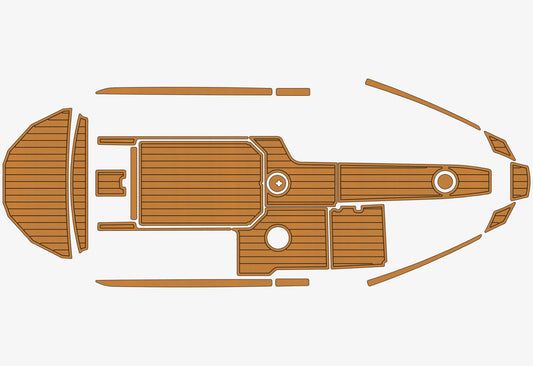 2015 Moomba Mojo Anti-slip mat Custom EVA faux teak marine deck flooring