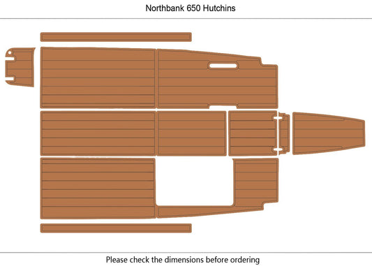 Northbank 650 Hutchins cockpit Swim platform 1/4" 6mm EVA Foam Teak Deck floor