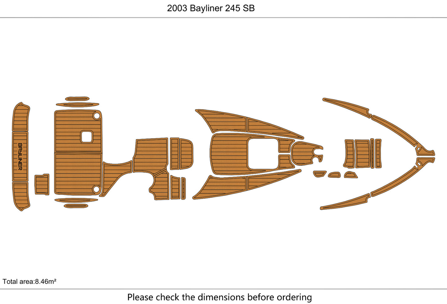 2003 Bayliner 2455 Ciera EVA faux teak decking carpet marine Floor