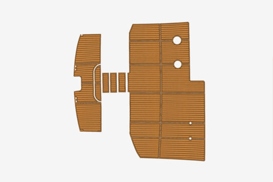 1992 Broward 92 Cockpit Pads 1/4" 6mm EVA Teak deck floor