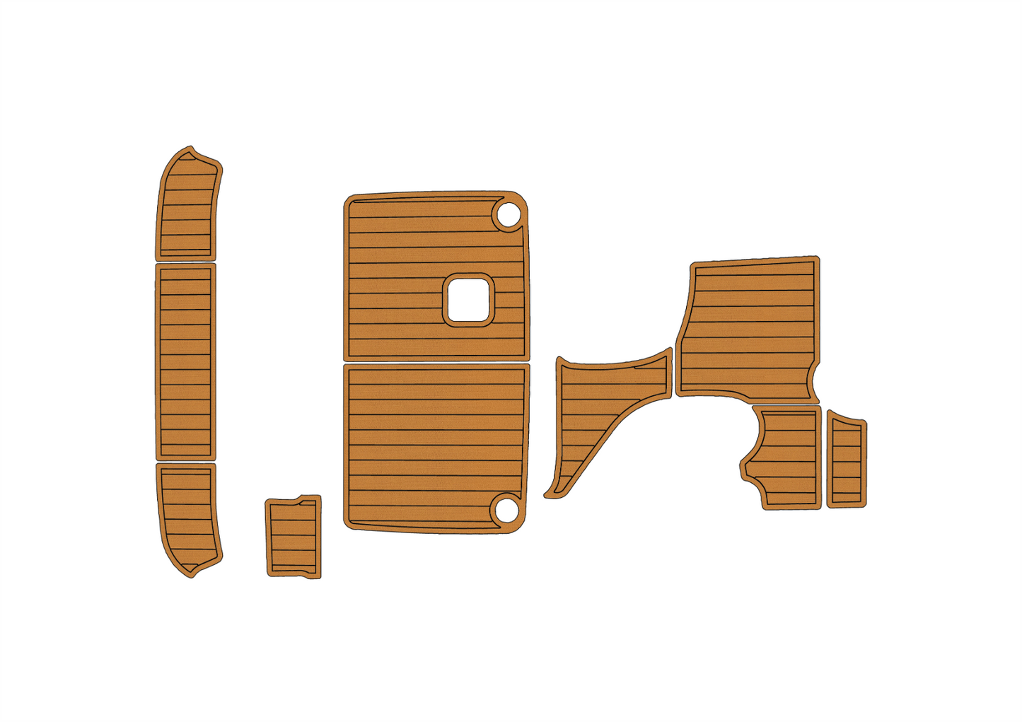 2000-2002 Bayliner 2455 Cockpit Swim platform 1/4"6mm EVA foam faux floor
