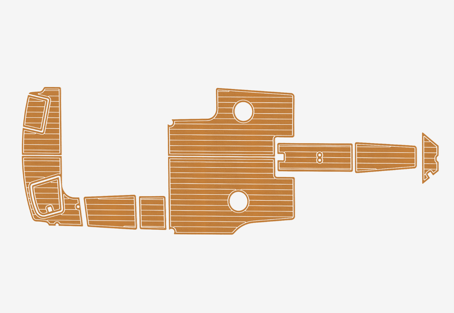 1999-2006 Cobalt 226 Cockpit Swim platform 6mm EVA faux teak foam mat Floor