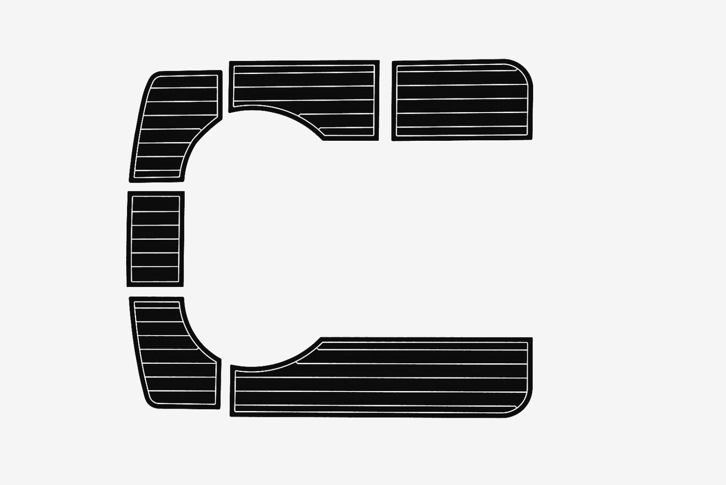 1999-2004 Beneteau 361 Cockpit 1/4"6mm EVA Foam carpet marine floor