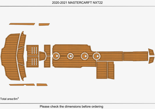 2020 mastercraft NXT22 Cockpit Swim Platform Pads 1/4" 6mm non-slip mat
