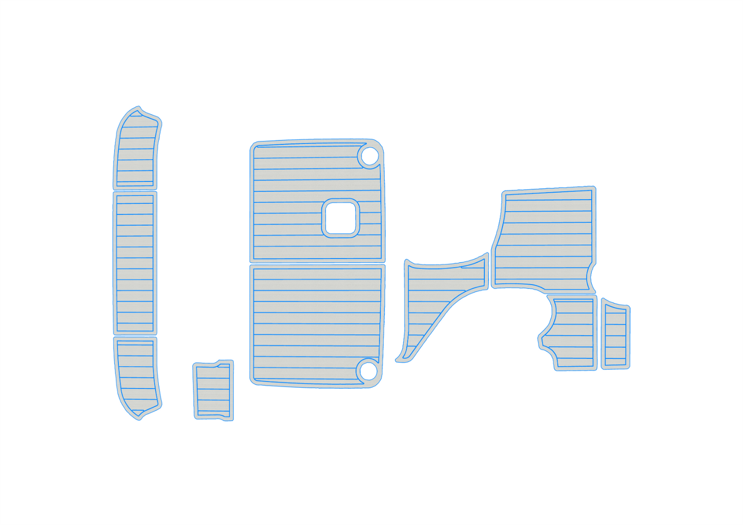 2000-2002 Bayliner 2455 Cockpit Swim platform 1/4"6mm EVA foam faux floor
