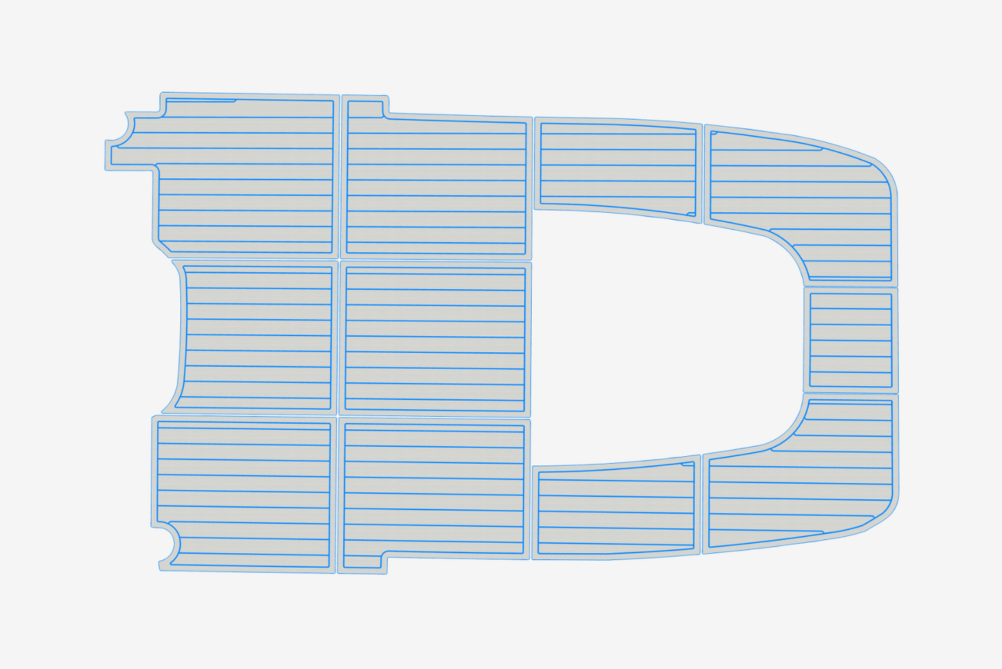 1998 Cobia 224 Cockpit Swim platform 1/4"6mm EVA Foam carpet marine floor