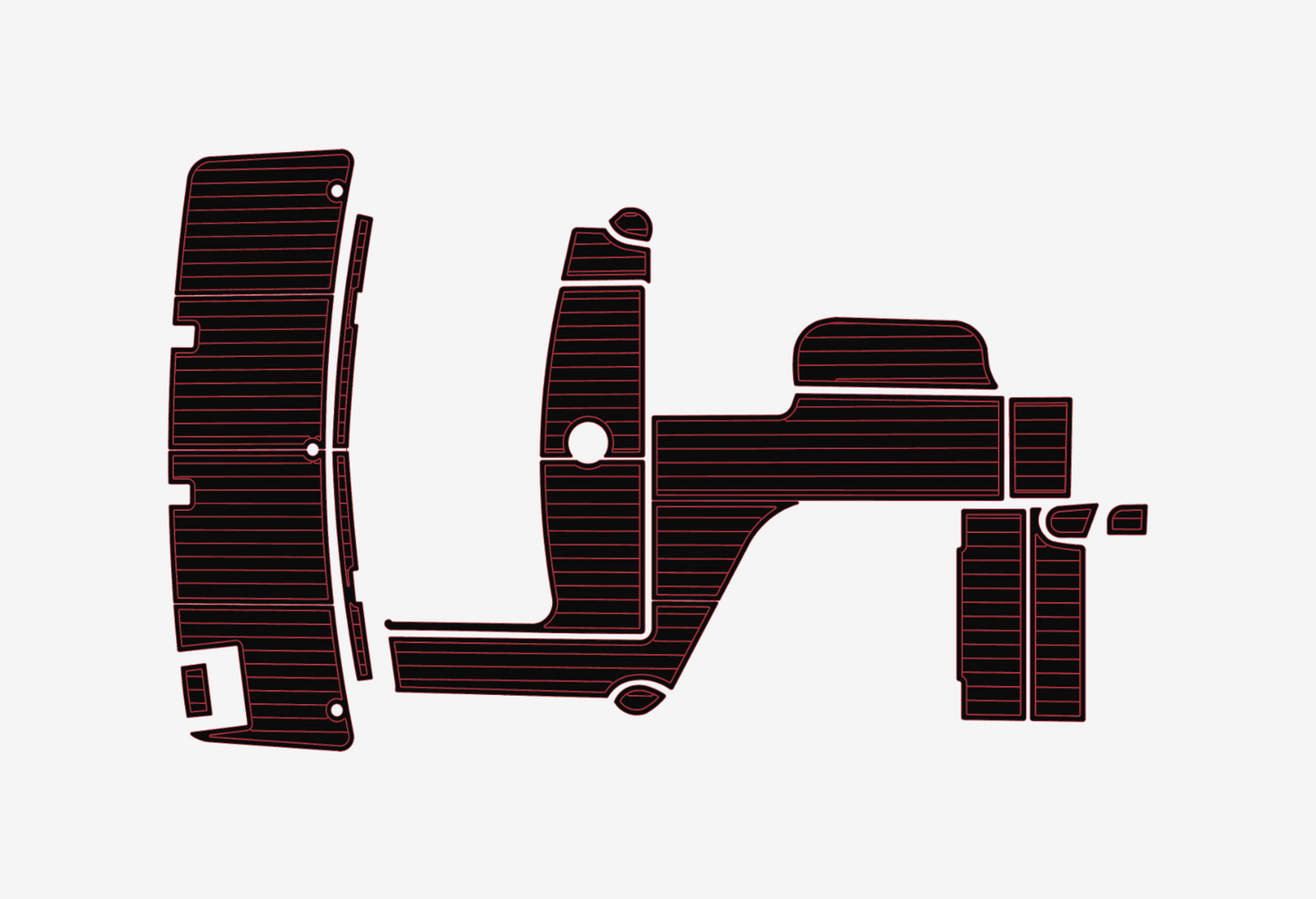 2002-2005 Rinker 312 Fiesta Vee Marine teak deck EVA Foam Boat flooring