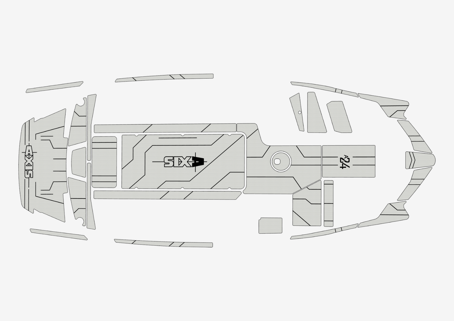 2018-2020 AIXS A24 Cockpit Swim platform 1/4"6mm EVA Foam faux mat floor