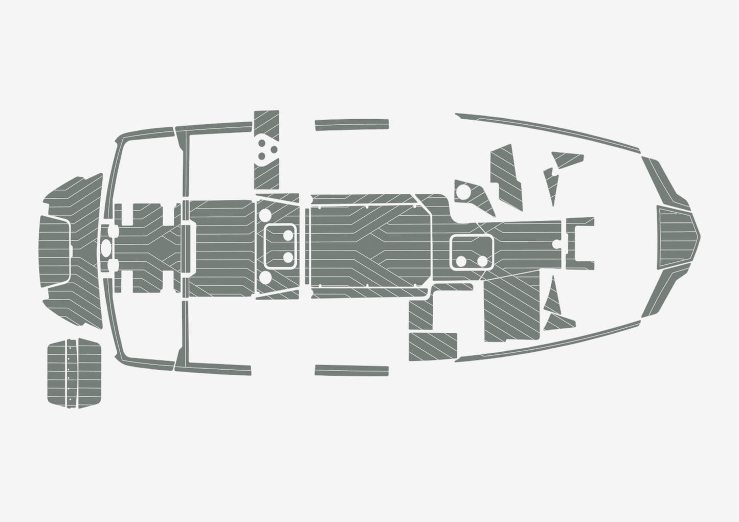 2021-2022 Malibu M220 Cockpit Swim platform bow 1/4"6mm EVA Foam floor