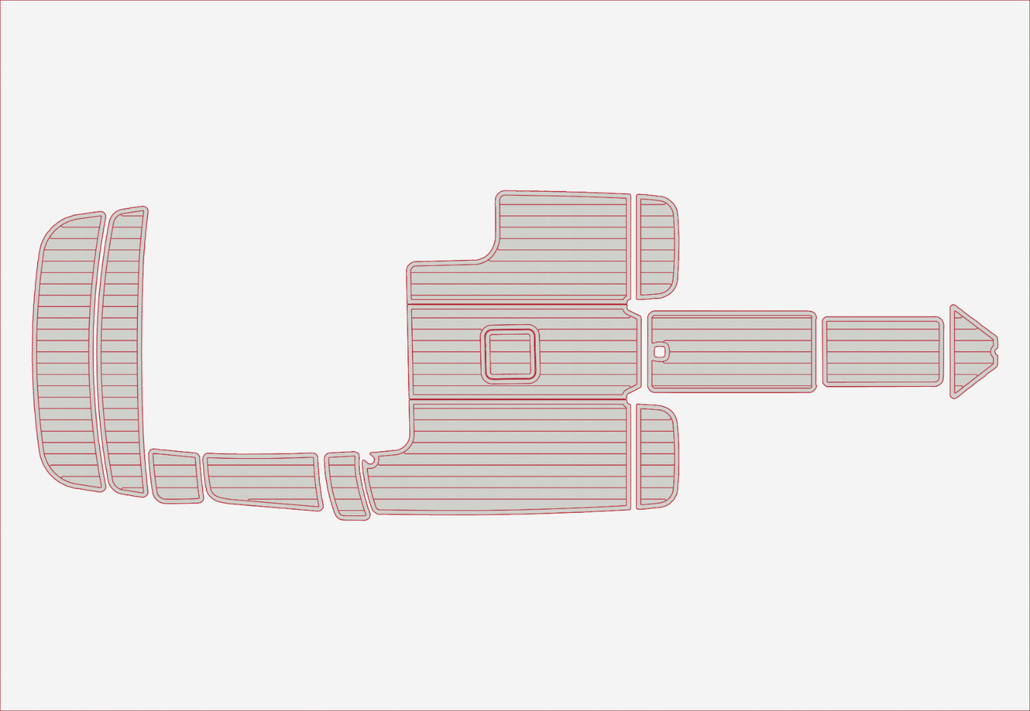 2008- 2010 cobalt 222 Cockpit Swim platform bow 1/4"6mm EVA foam faux mat floor