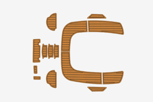 2006-2008 Hunter 45cc Cockpit Swim platform 1/4" 6mm EVA faux teak mat Floor