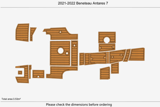 2021-2022 Beneteau Antares 7 Marine teak deck EVA Foam Boat flooring